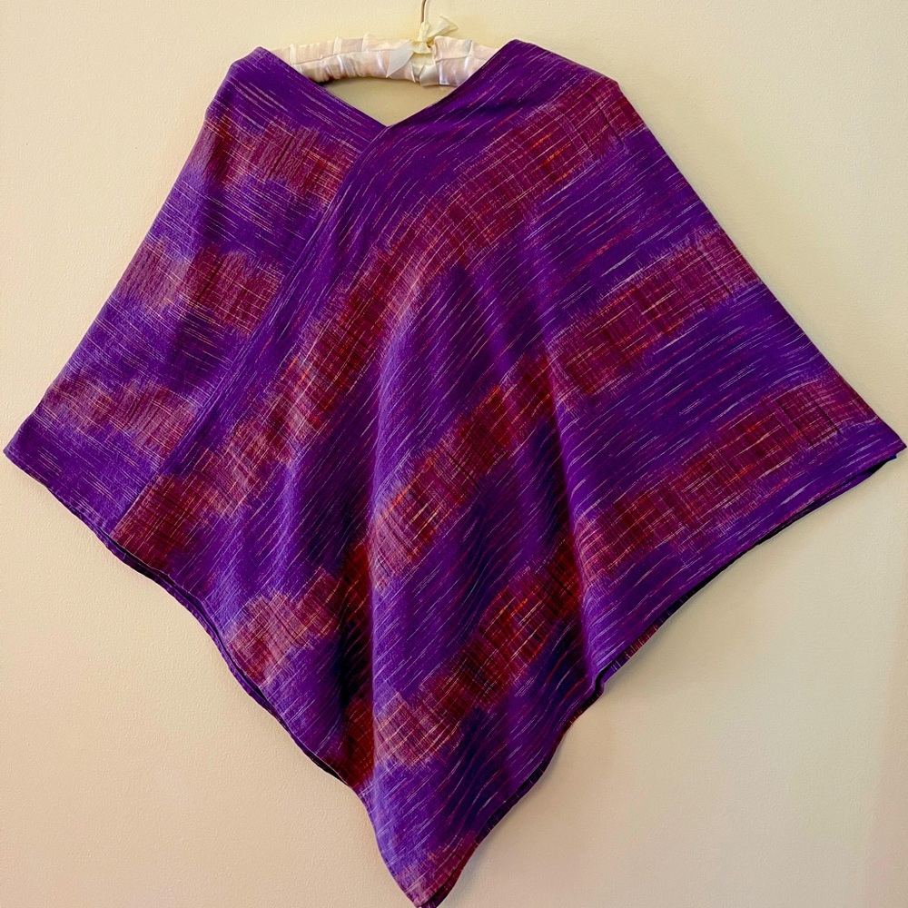 Purple and Gold Poncho